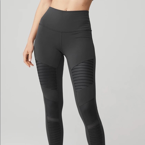 ALO Yoga Pants - Alo Yoga Grey Moto Ankle Leggings